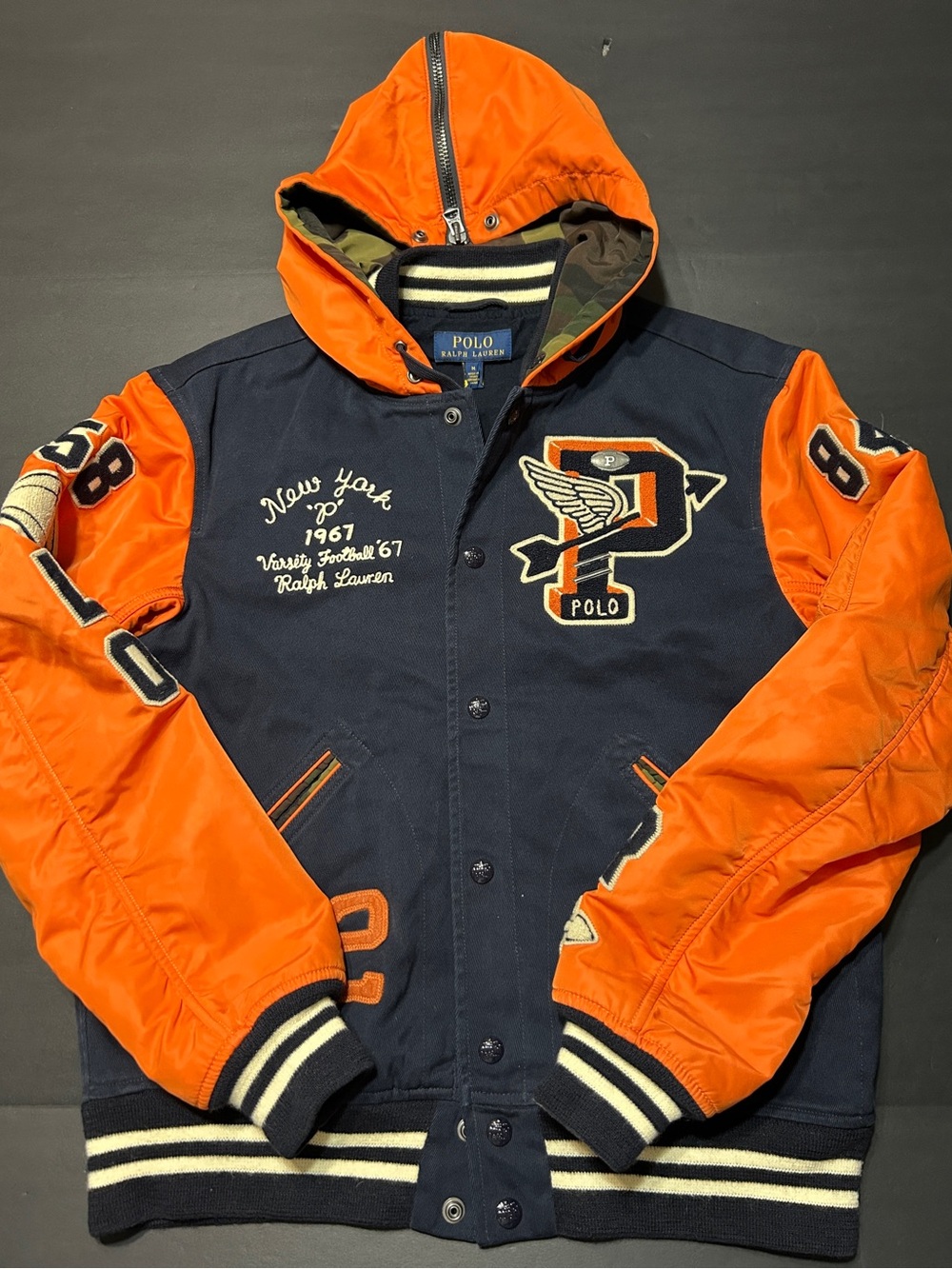 Rare Polo Ralph Lauren Ivy League Varsity P-Wing Jacket Size M